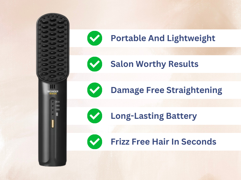 Wireless Portable Hair Straightener