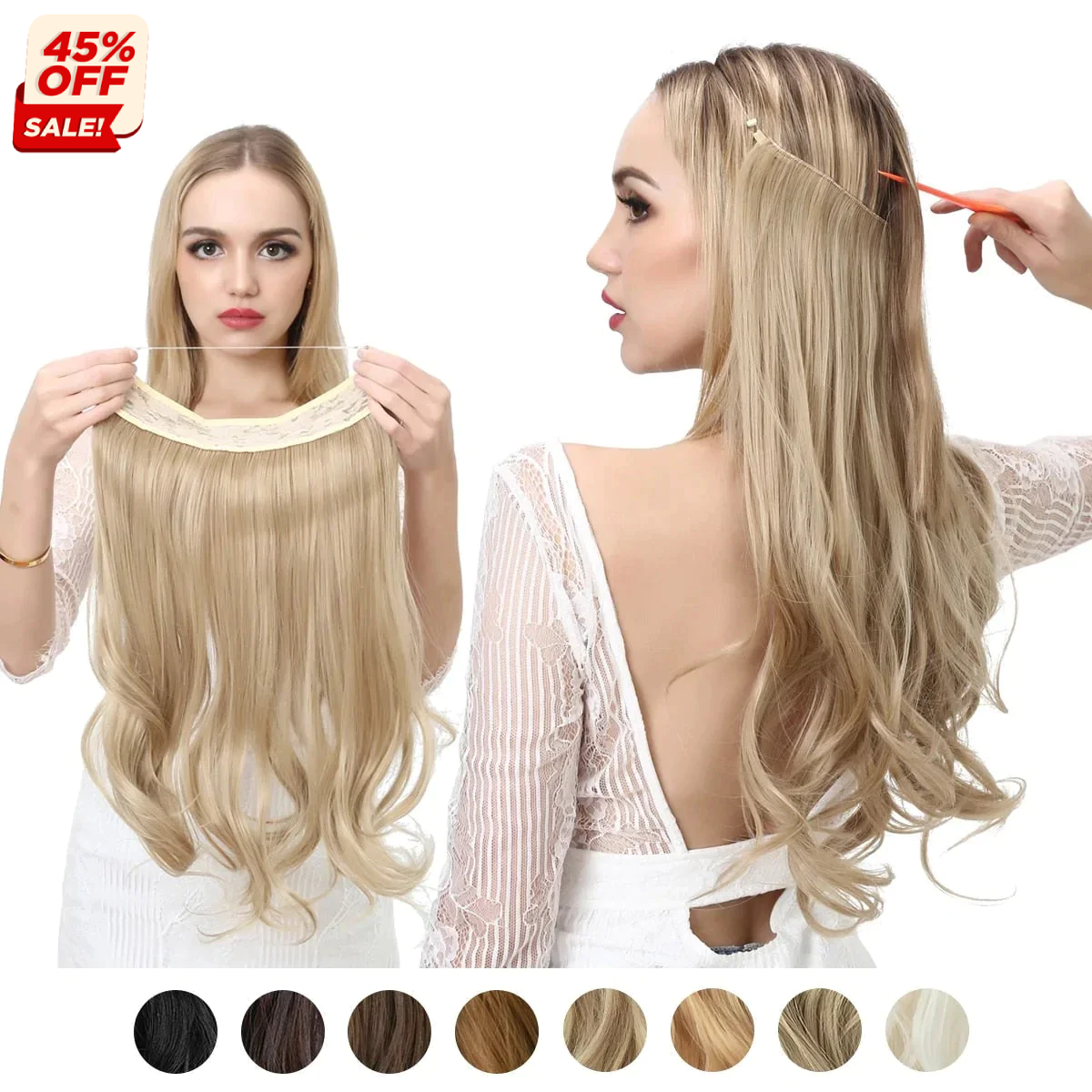 Haeria® | Invisible Halo Hair Extensions (45% OFF)